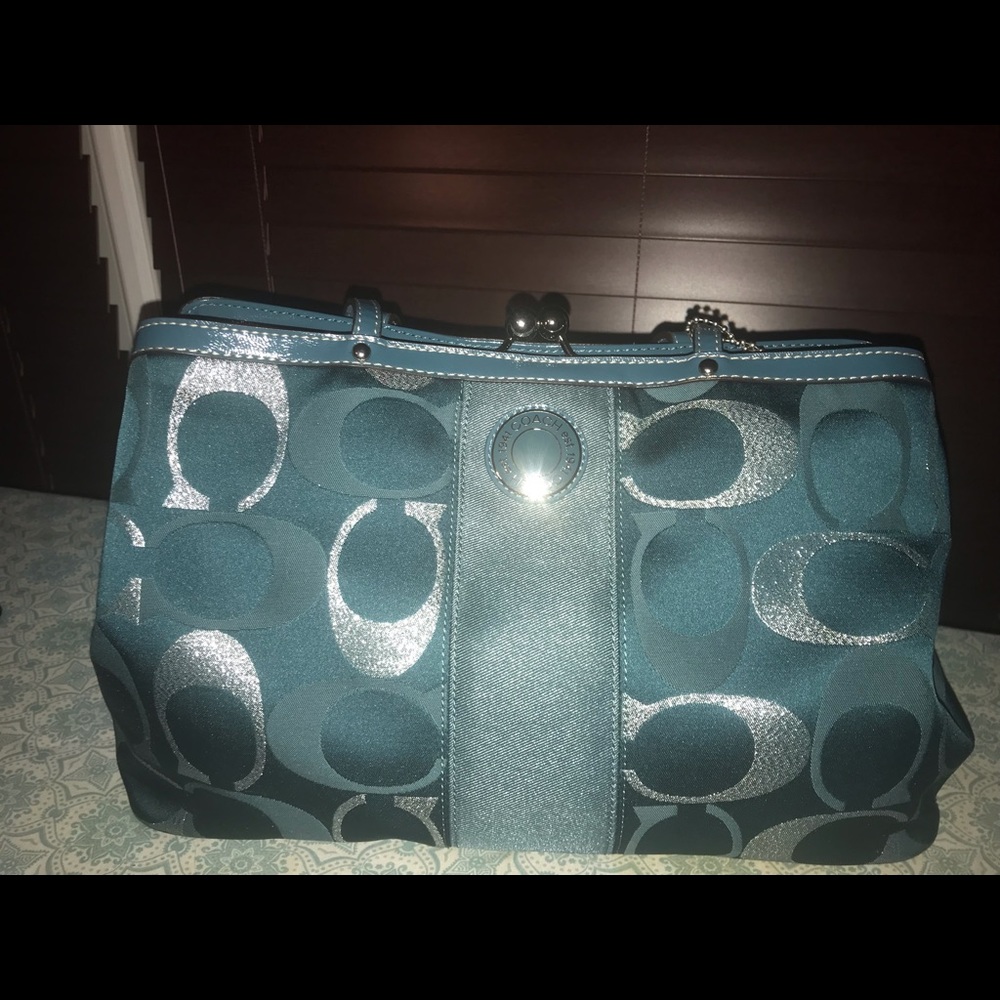 Coach bag. Unique color. No filter on the pics.